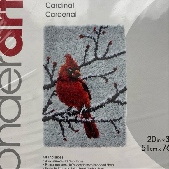 WonderArt Cardinal Latch Hook Kit